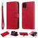 iPhone 11 Pro Max Solid Color Horizontal Flip Protective Case with Holder & Card Slots & Wallet & Photo Frame & Lanyard - Red