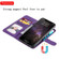 iPhone 11 Pro Max Solid Color Horizontal Flip Protective Case with Holder & Card Slots & Wallet & Photo Frame & Lanyard - Purple
