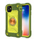 iPhone 11 Pro Max Shockproof Silicone + PC Protective Case with Dual-Ring Holder  - Avocado