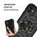 iPhone 11 Pro Max Shockproof Silicone + PC Protective Case with Dual-Ring Holder  - Black