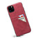 iPhone 11 Pro Max Card Slots Full Coverage PU+TPU Phone Case  - Red