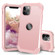 iPhone 11 Pro Max PC+ Silicone Three-piece Anti-drop Mobile Phone Protective Back Cover - Rose gold
