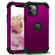 iPhone 11 Pro Max PC+ Silicone Three-piece Anti-drop Mobile Phone Protective Back Cover - Drak purple