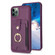 iPhone 11 Pro Max BF27 Metal Ring Card Bag Holder Phone Case - Dark Purple