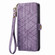 iPhone 11 Pro Max Geometric Zipper Wallet Side Buckle Leather Phone Case - Purple