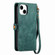 iPhone 11 Pro Max Geometric Zipper Wallet Side Buckle Leather Phone Case - Green