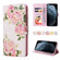 iPhone 11 Pro Max Bronzing Painting RFID Leather Case - Rose Flower
