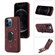 iPhone 11 Pro Max Armor Ring Wallet Back Cover Phone Case - Wine Red