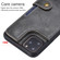 iPhone 11 Pro Max Buckle Zipper Shockproof Protective Case with Holder & Card Slots & Wallet & Lanyard & Photos Frame - Gray