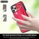 iPhone 11 Pro Max Non-slip Full Coverage Ring PU Phone Case with Wristband - Rose Red
