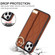 iPhone 11 Pro Max Non-slip Full Coverage Ring PU Phone Case with Wristband - Brown
