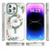 iPhone 11 Pro Max MagSafe Magnetic TPU Phone Case - White Pink Rose