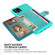 iPhone 11 Pro Max Magnetic Wallet Card Bag Leather Case  - Cyan