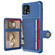 iPhone 11 Pro Max Magnetic Wallet Card Bag Leather Case  - Navy Blue