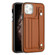 iPhone 11 Pro Max Shockproof Leather Phone Case with Wrist Strap - Brown