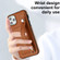 iPhone 11 Pro Max Shockproof Leather Phone Case with Wrist Strap - Brown