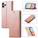 iPhone 11 Pro Max LC.IMEEKE Strong Magnetism Ultra-thin Horizontal Flip Shockproof Matte TPU + PU Leather Case with Holder & Card Slots & Wallet  - Rose Gold