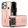 iPhone 11 Pro Max Wristband Kickstand Wallet Leather Phone Case  - Rose Gold