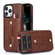 iPhone 11 Pro Max Wristband Kickstand Wallet Leather Phone Case  - Brown
