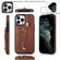 iPhone 11 Pro Max Wristband Kickstand Wallet Leather Phone Case  - Brown