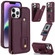 iPhone 11 Pro Max Wristband Vertical Flip Wallet Back Cover Phone Case - Wine Red