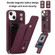iPhone 11 Pro Max Wristband Vertical Flip Wallet Back Cover Phone Case - Wine Red