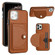 iPhone 11 Pro Max Shockproof Leather Phone Case with Card Holder - Brown