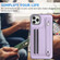 iPhone 11 Pro Max Shockproof Leather Phone Case with Wrist Strap - Purple