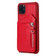 iPhone 11 Pro Max Dual Buckles Zipper Shockproof Back Cover Protective Case with Holder & Card Slots & Wallet & Lanyard & Photos Frames - Red