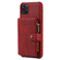 iPhone 11 Pro Max Buckle Zipper Shockproof Protective Case with Holder & Card Slots & Wallet & Lanyard & Photos Frames - Red