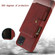 iPhone 11 Pro Max Buckle Zipper Shockproof Protective Case with Holder & Card Slots & Wallet & Lanyard & Photos Frames - Red