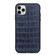 iPhone 11 Pro Max Crocodile Texture Leather Protective Case  - Blue