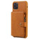 iPhone 11 Pro Max Zipper Shockproof Protective Case with Card Slots & Bracket & Photo Holder & Wallet Function - Brown