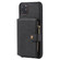 iPhone 11 Pro Max Zipper Shockproof Protective Case with Card Slots & Bracket & Photo Holder & Wallet Function - Black