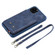 iPhone 11 Pro Max Vertical Flip Shockproof Leather Protective Case with Long Rope, Support Card Slots & Bracket & Photo Holder & Wallet Function - Blue