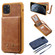 iPhone 11 Pro Max Vertical Flip Wallet Shockproof Back Cover Protective Case with Holder & Card Slots & Lanyard & Photos Frames - Brown