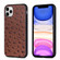 iPhone 11 Pro Max Ostrich Texture Genuine Leather Protective Case  - Brown