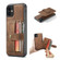 iPhone 11 Pro Max JEEHOOD RFID Blocking Anti-Theft Wallet Phone Case  - Brown