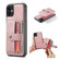 iPhone 11 Pro Max JEEHOOD RFID Blocking Anti-Theft Wallet Phone Case  - Pink