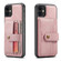 iPhone 11 Pro Max JEEHOOD RFID Blocking Anti-Theft Wallet Phone Case  - Pink