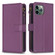 iPhone 11 Pro Max 9 Card Slots Zipper Wallet Leather Flip Phone Case - Dark Purple