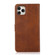 iPhone 11 Pro Max Calf Texture 2 in 1 Detachable Magnetic Back Cover Horizontal Flip Leather Case with Holder & Card Slots & Wallet & Photo Frame  - Brown