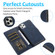 iPhone 11 Pro Max Calf Texture 2 in 1 Detachable Magnetic Back Cover Horizontal Flip Leather Case with Holder & Card Slots & Wallet & Photo Frame  - Blue