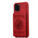 iPhone 11 Pro Max Sunflower Embossing Pattern PU + TPU Case with Holder & Card Slots & Photo Frame & Lanyard - Red