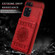 iPhone 11 Pro Max Sunflower Embossing Pattern PU + TPU Case with Holder & Card Slots & Photo Frame & Lanyard - Red