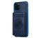 iPhone 11 Pro Max Sunflower Embossing Pattern PU + TPU Case with Holder & Card Slots & Photo Frame & Lanyard - Blue