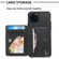 iPhone 11 Pro Max Sunflower Embossing Pattern PU + TPU Case with Holder & Card Slots & Photo Frame & Lanyard - Black