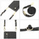 iPhone 11 Pro Max Wrist Strap PU+TPU Shockproof Protective Case with Crossbody Lanyard & Holder & Card Slot - Black