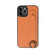 iPhone 11 Pro Max Top Layer Cowhide Shockproof Protective Case with Wrist Strap Bracket - Brown