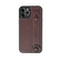 iPhone 11 Pro Max Top Layer Cowhide Shockproof Protective Case with Wrist Strap Bracket - Coffee